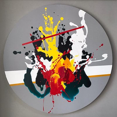 Burak Erim imzalı tablo — Akrilik Boya, 40×40 cm, 1.800 TL müzayede satışı
