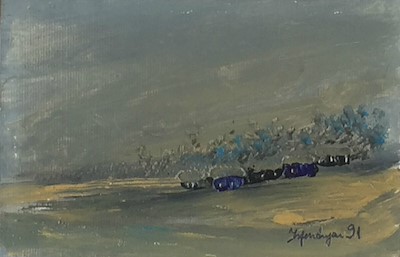 İsfendiyar Haydar imzalı tablo — Yağlı Boya, 10×15 cm, 900 TL müzayede satışı