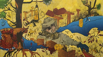 Beyza Durhan imzalı tablo — Baskı, 80×120 cm, 2.000 TL müzayede satışı