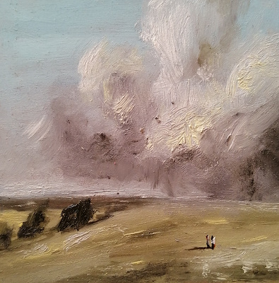 Kısmet Demiraslan imzalı tablo — Yağlı Boya, 10×10 cm, 400 TL müzayede satışı