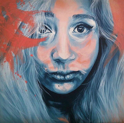 Elif Türker imzalı tablo — Akrilik Boya, 25×25 cm, 800 TL müzayede satışı