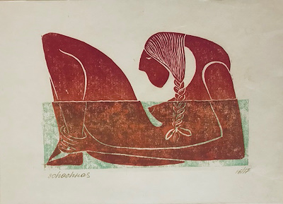 Şehnaz Ben imzalı tablo — Baskı, 15×20 cm, 225 TL müzayede satışı