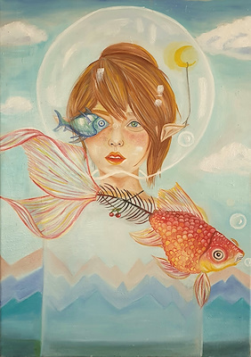 Yağmur Demir imzalı tablo — Yağlı Boya, 70×50 cm, 700 TL müzayede satışı