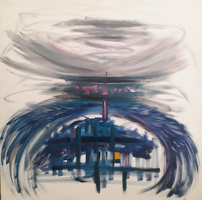 Furkan Koçak imzalı tablo — Yağlı Boya, 100×100 cm, 2.000 TL müzayede satışı