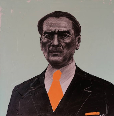 Ferhat Arat imzalı tablo — Karışık Teknik, 50×50 cm, 750 TL müzayede satışı