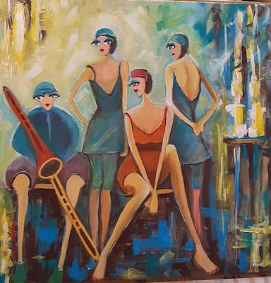 Sevim Asker imzalı tablo — Akrilik Boya, 40×40 cm, 350 TL müzayede satışı