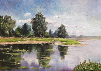 Esra Karaman imzalı tablo — Yağlı Boya, 25×35 cm, 300 TL müzayede satışı