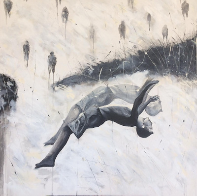 Hamdullah Demirkran imzalı tablo — Akrilik Boya, 100×100 cm, 2.250 TL müzayede satışı