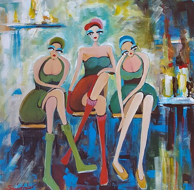 Sevim Asker imzalı tablo — Akrilik Boya, 40×40 cm, 350 TL müzayede satışı