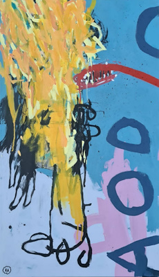 Kerem Ardahan imzalı tablo — Akrilik Boya, 100×55 cm, 4.750 TL müzayede satışı