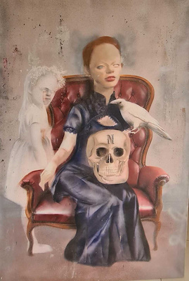 Merve Morkoç imzalı tablo — Akrilik Boya, 230×140 cm, 30.000 TL müzayede satışı