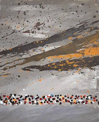 Soyut imzalı tablo — Yağlı Boya, 80×100 cm, 1.000 TL müzayede satışı
