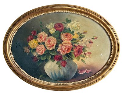 Antika Natürmort imzalı tablo — Yağlı Boya, 78×50 cm, 1.600 TL müzayede satışı