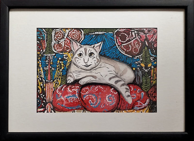 Demet Kurt imzalı tablo — Akrilik Boya, 15×20 cm, 1.000 TL müzayede satışı