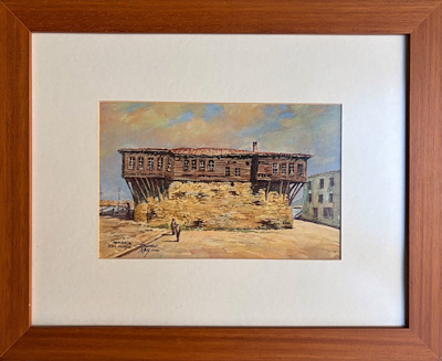 Ömer Muz imzalı tablo — Sulu Boya, 25×16 cm, 4.250 TL müzayede satışı