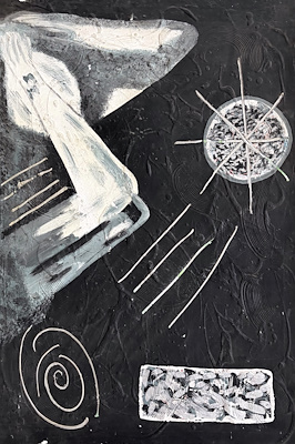 Soyut imzalı tablo — Karışık Teknik, 90×60 cm, 1.100 TL müzayede satışı