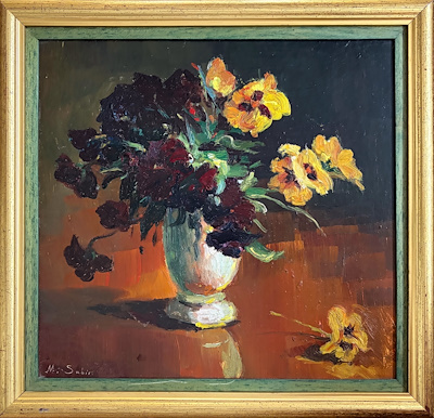 N. Sabir imzalı tablo — Yağlı Boya, 41×41 cm, 1.300 TL müzayede satışı