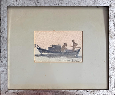 Cemil Eren imzalı tablo — Sulu Boya, 34×29 cm, 3.000 TL müzayede satışı