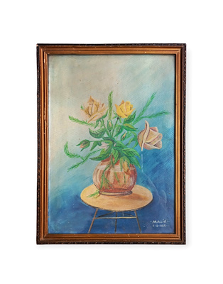 Malik Güllü imzalı tablo — Pastel Boya, 43×32 cm, 1.000 TL müzayede satışı