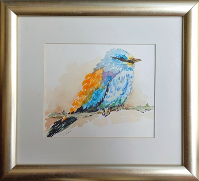 Sevinç imzalı tablo — Sulu Boya, 25×26 cm, 1.000 TL müzayede satışı