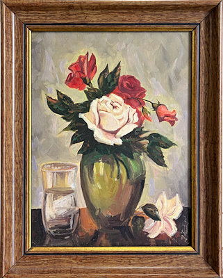 Natürmort imzalı tablo — Yağlı Boya, 49×39 cm, 1.000 TL müzayede satışı