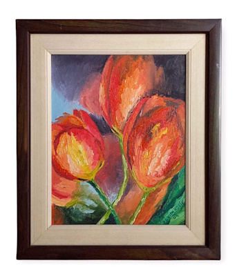 Sevim imzalı tablo — 28.5×33.5 cm, 1.000 TL müzayede satışı
