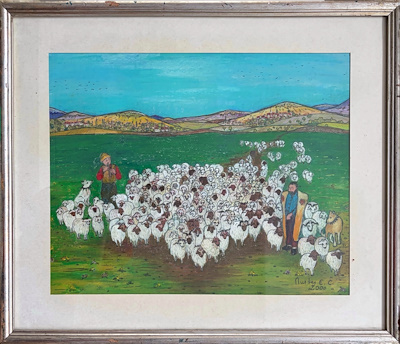 Nurten imzalı tablo — Pastel Boya, 62×52 cm, 1.100 TL müzayede satışı