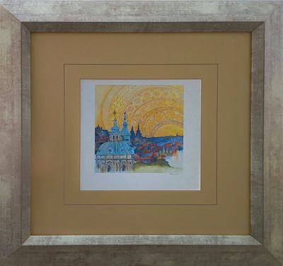 K.barton imzalı tablo — Sulu Boya, 19×19 cm, 1.000 TL müzayede satışı