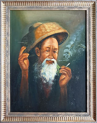 Uzak Doğu imzalı tablo — Yağlı Boya, 49×38 cm, 1.000 TL müzayede satışı