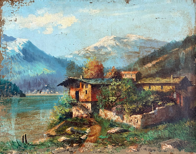 Antika Peyzaj imzalı tablo — Yağlı Boya, 49×38 cm, 1.000 TL müzayede satışı
