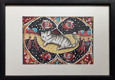 Demet Kurt imzalı tablo — Akrilik Boya, 15×20 cm, 1.000 TL müzayede satışı