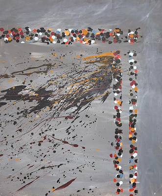 Soyut imzalı tablo — Yağlı Boya, 80×100 cm, 1.000 TL müzayede satışı