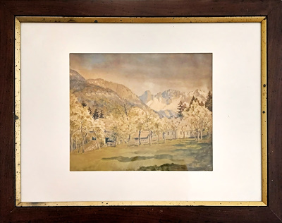 H.e. Schurr imzalı tablo — Sulu Boya, 23×18 cm, 1.000 TL müzayede satışı