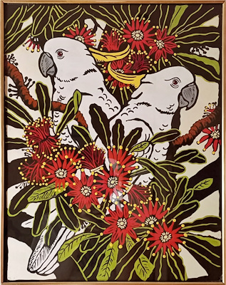 Vintage imzalı tablo — Akrilik Boya, 48×38 cm, 1.000 TL müzayede satışı