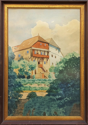 Vilem Bube imzalı tablo — Sulu Boya, 33×49 cm, 1.000 TL müzayede satışı