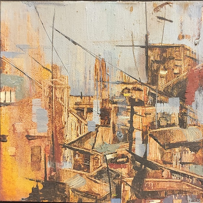 Dilay Erikli imzalı tablo — Yağlı Boya, 15×15 cm, 1.250 TL müzayede satışı