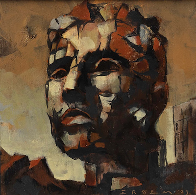 Erdem Oğuz imzalı tablo — Akrilik Boya, 25×25 cm, 2.500 TL müzayede satışı