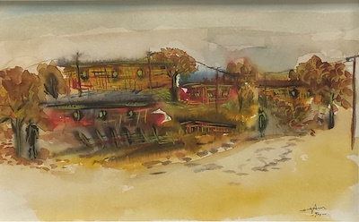 Aydın imzalı tablo — Sulu Boya, 16×25 cm, 1.000 TL müzayede satışı
