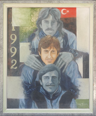 Ziya Büyük imzalı tablo — Karışık Teknik, 5×63.5 cm, 4.000 TL müzayede satışı