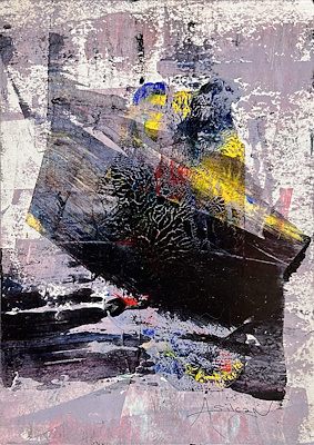 Murat Asilcan imzalı tablo — Karışık Teknik, 29×20 cm, 1.000 TL müzayede satışı