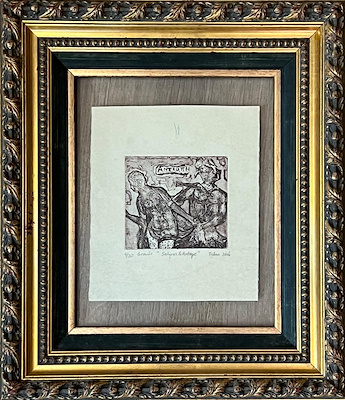 Fidan Daş imzalı tablo — Gravür, 19×16 cm, 1.750 TL müzayede satışı