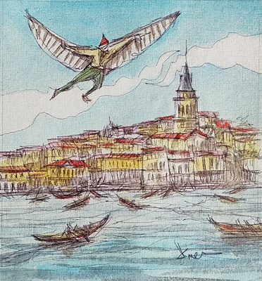 Ömer Faruk imzalı tablo — Karışık Teknik, 23×23 cm, 1.250 TL müzayede satışı