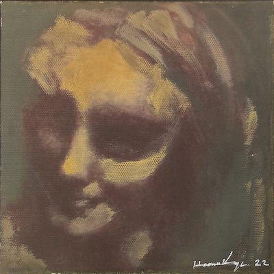 Harun Kaya imzalı tablo — Yağlı Boya, 15×15 cm, 1.000 TL müzayede satışı