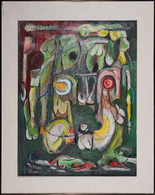 Rıfat imzalı tablo — Karışık Teknik, 65×55 cm, 1.250 TL müzayede satışı