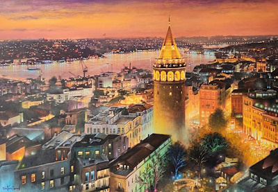 Nihat Evren Derman imzalı tablo — Yağlı Boya, 70×100 cm, 44.000 TL müzayede satışı