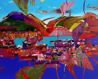 Hakan Esmer imzalı tablo — Yağlı Boya, 72×93 cm, 121.000 TL müzayede satışı