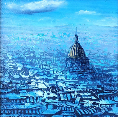 Mevlüt Akar imzalı tablo — Yağlı Boya, 10×10 cm, 3.000 TL müzayede satışı