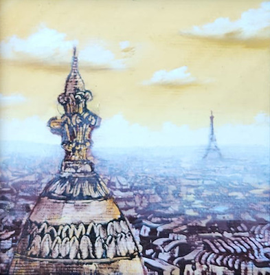 Mevlüt Akar imzalı tablo — Yağlı Boya, 10×10 cm, 3.000 TL müzayede satışı