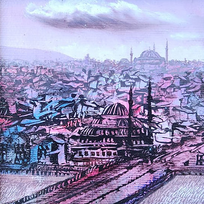 Mevlüt Akar imzalı tablo — Yağlı Boya, 10×10 cm, 4.000 TL müzayede satışı