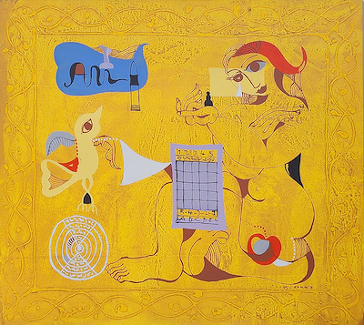 Ali Atmaca imzalı tablo — Yağlı Boya, 100×110 cm, 87.000 TL müzayede satışı